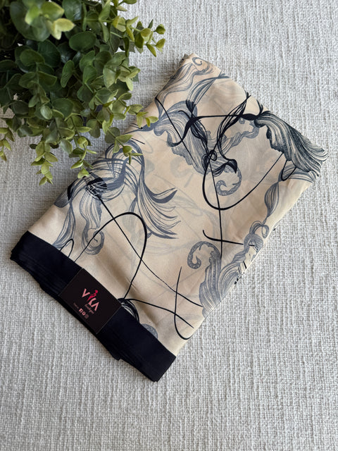 Dailywear printed crepe saree