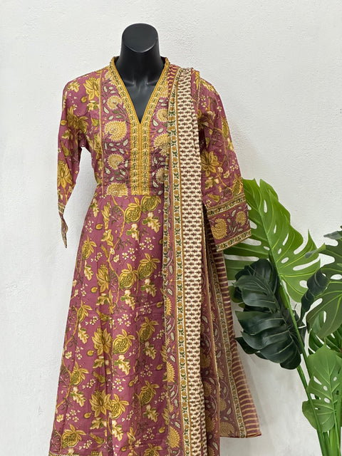 Printed anarkali readymade set