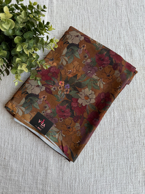 Digital printed faux georgette saree