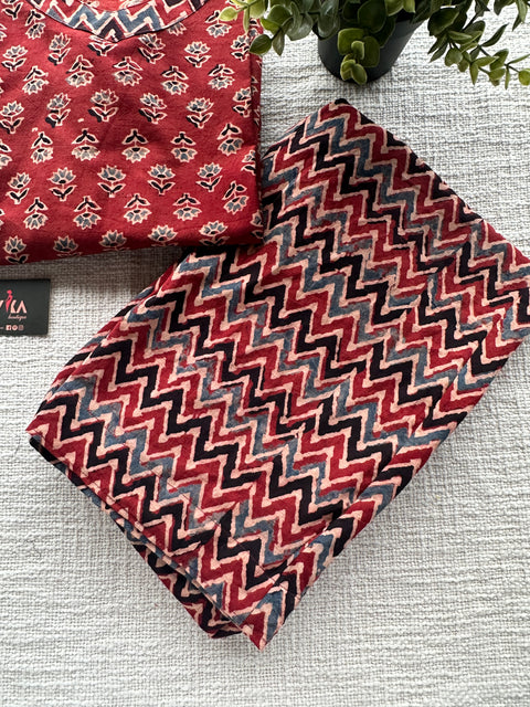 Ajrakh printed ready kurta pant