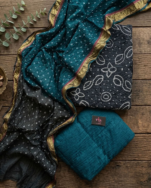Bhandhej cotton salwar material