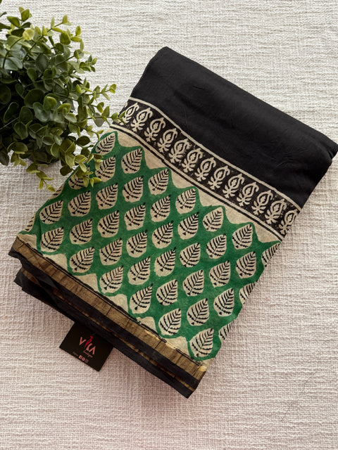 Bagru printed chanderi saree