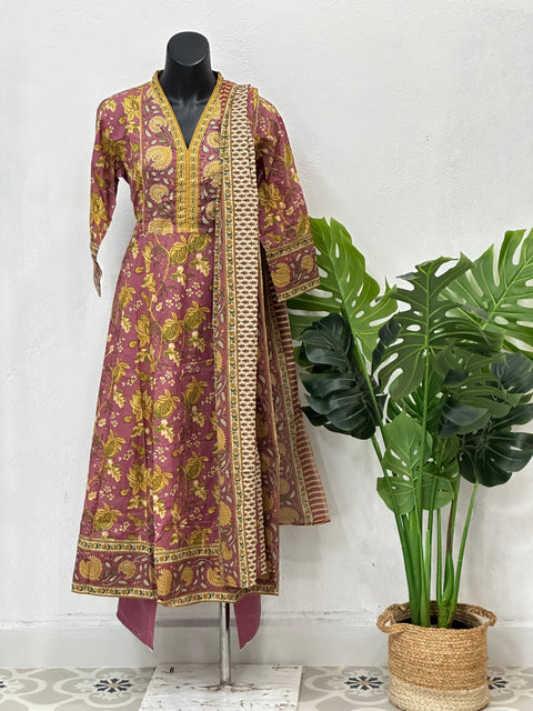 Printed anarkali readymade set