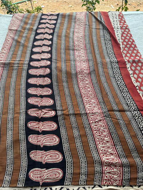 Bagru Printed pure cotton saree