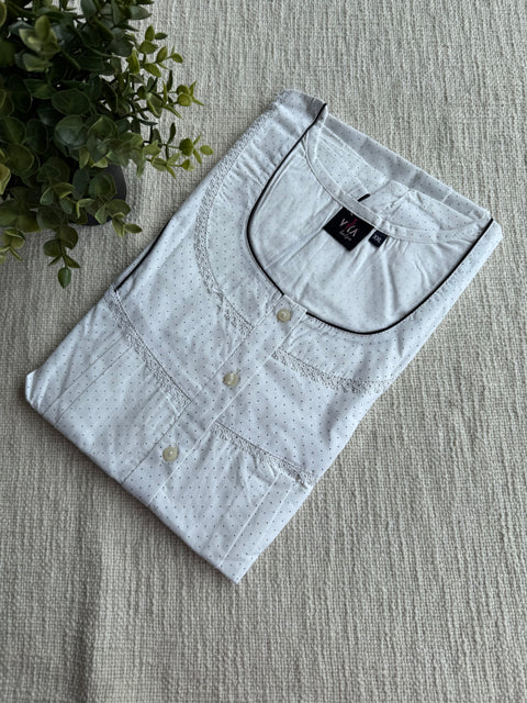 XXL size Printed Italian cotton nighty