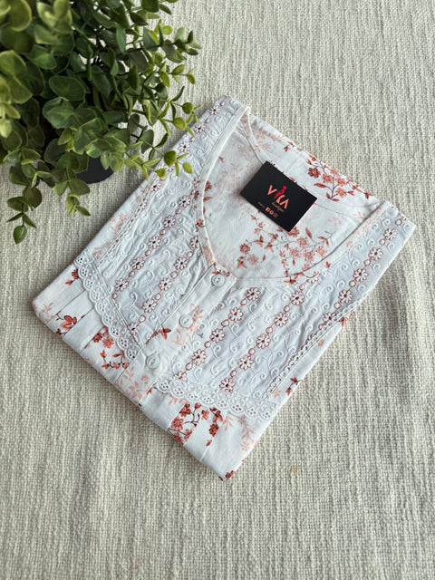 L size Trendy cotton nighty