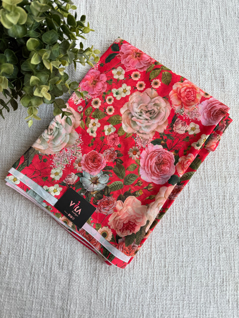 Digital printed faux georgette saree