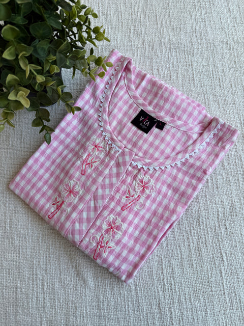 L and XL size emb cloud cotton nighty