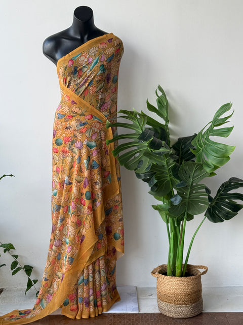 Printed georgette saree