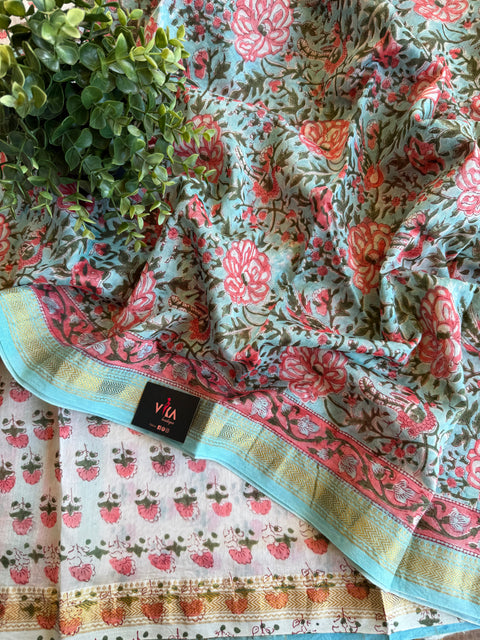 Maheswari border chanderi saree