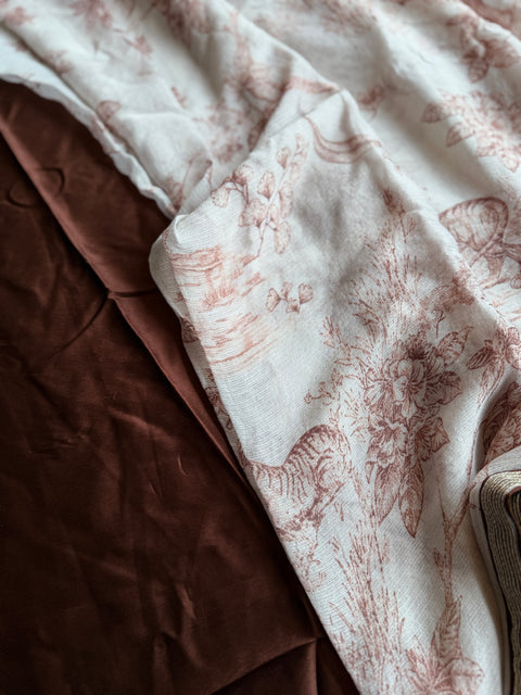 Printed chiffon saree with blouse