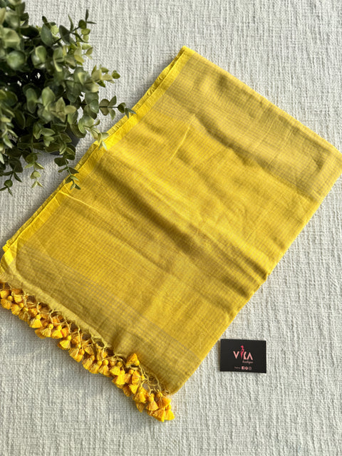 Small checked mul cotton saree