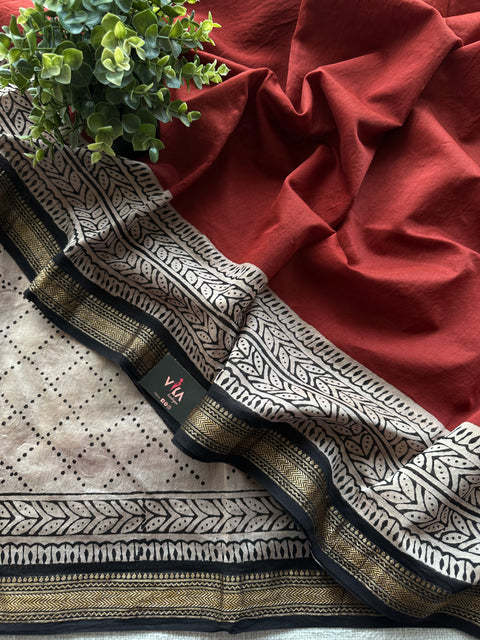 Maheswari border chanderi saree