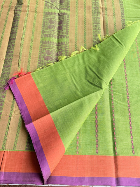 Light green chettinad Cotton saree