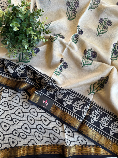 Maheswari border chanderi saree