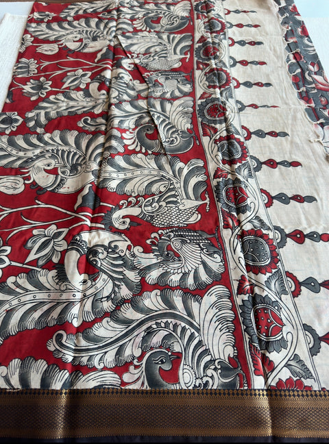 Kalamkari chennuri silk Saree