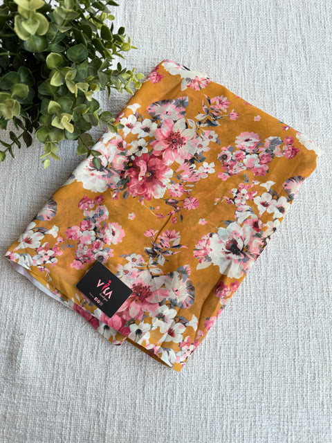 Digital printed faux georgette saree