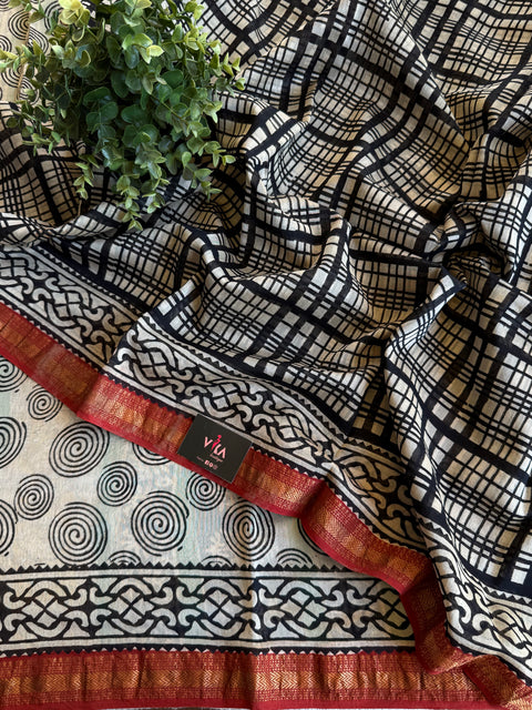 Maheswari border chanderi saree