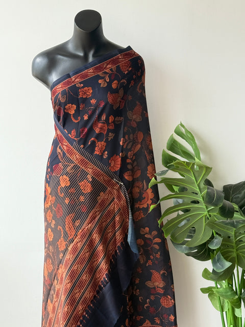 Printed georgette saree