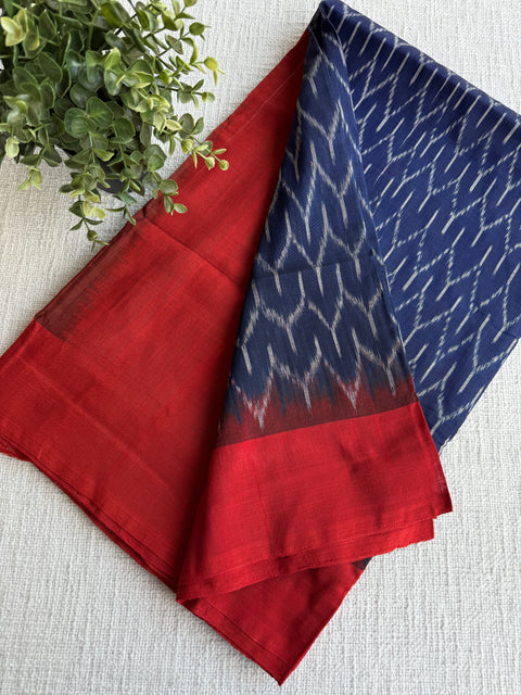 Handloom pure Ikat cotton saree