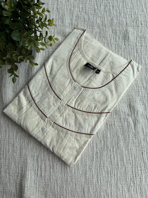 XXL size Printed Italian cotton nighty