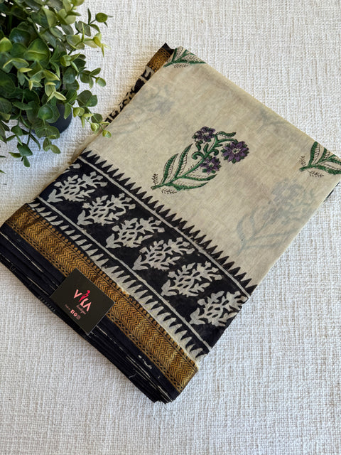Maheswari border chanderi saree