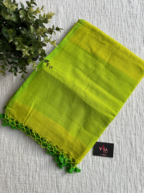Small checked mul cotton saree