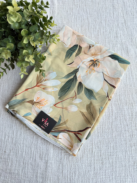 Digital printed faux georgette saree