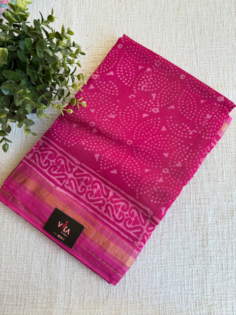 Maheswari border chanderi saree
