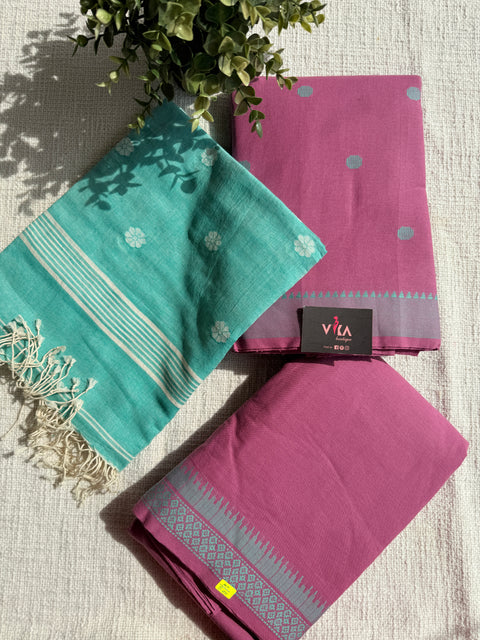 Jamdani Cotton suit set with dupatta