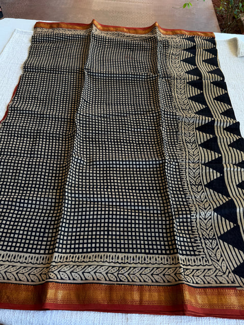 Maheswari border chanderi saree