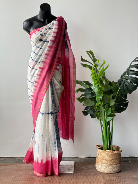 Bagru printed chanderi saree