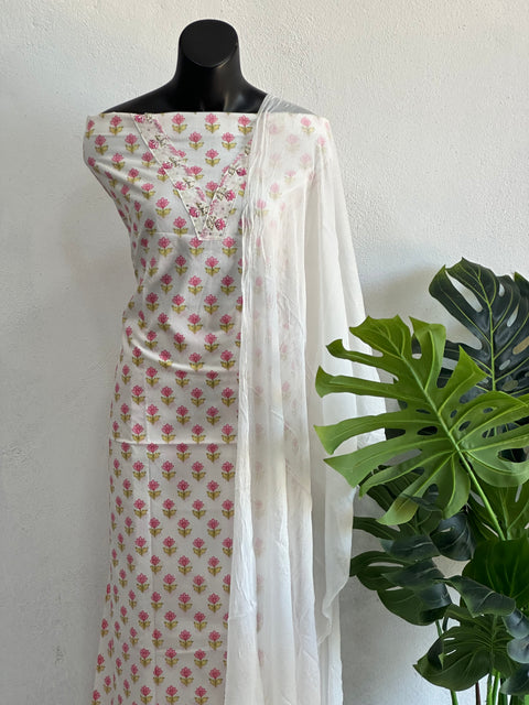 Printed cotton salwar material