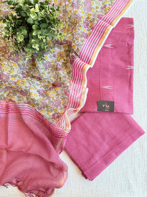 Handloom cotton salwar suit set