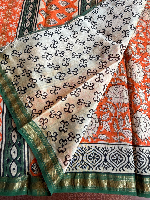 Maheswari border chanderi saree