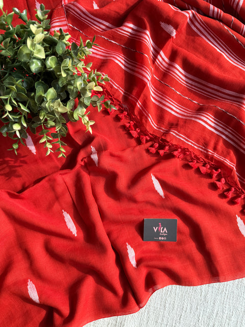 Bhutta weaving mul cotton saree