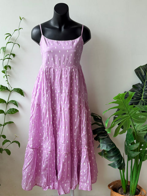 Lavender dobby layered Dress