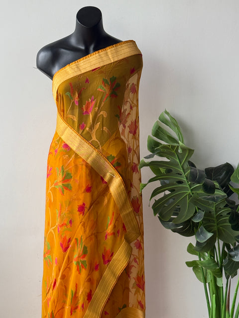 Brasso chiffon saree