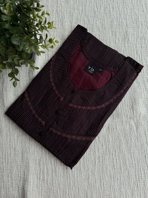 XXL size Printed Italian cotton nighty