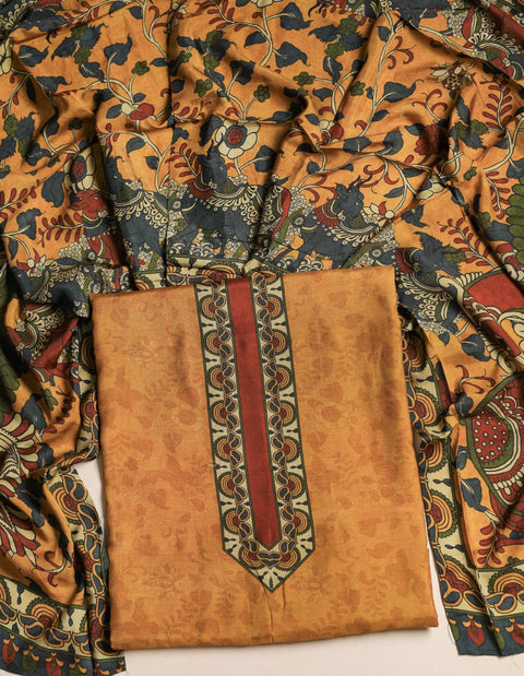 Kalamkari Printed dola silk suit material