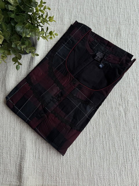 XXL size Printed Italian cotton nighty
