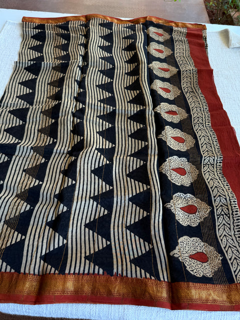 Maheswari border chanderi saree