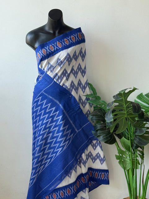 Handloom pure Ikat cotton saree