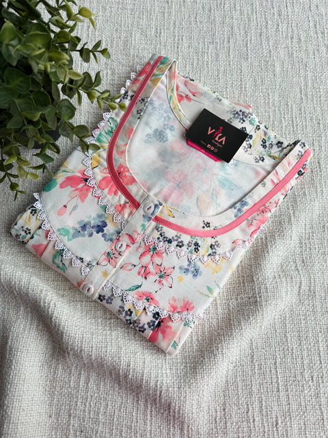 XL size Digital printed Linen nighty