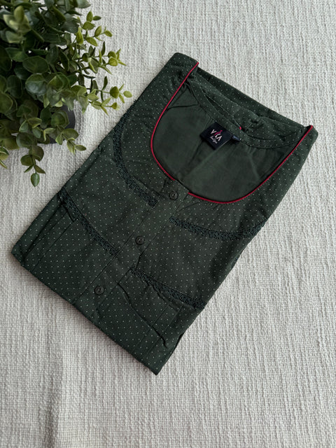 XXL size Printed Italian cotton nighty