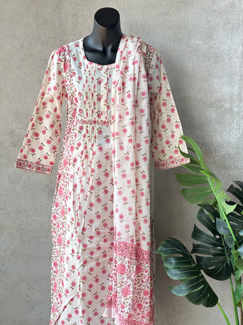 Printed cotton ready suit set