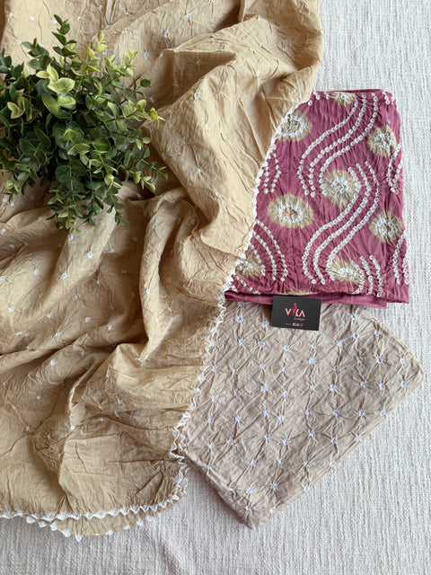 Bandhej cotton salwar material