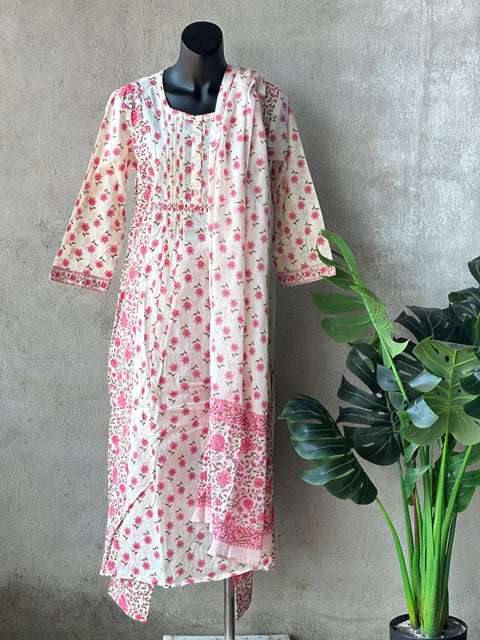 Printed cotton ready suit set