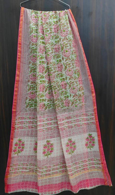 Printed kota cotton saree