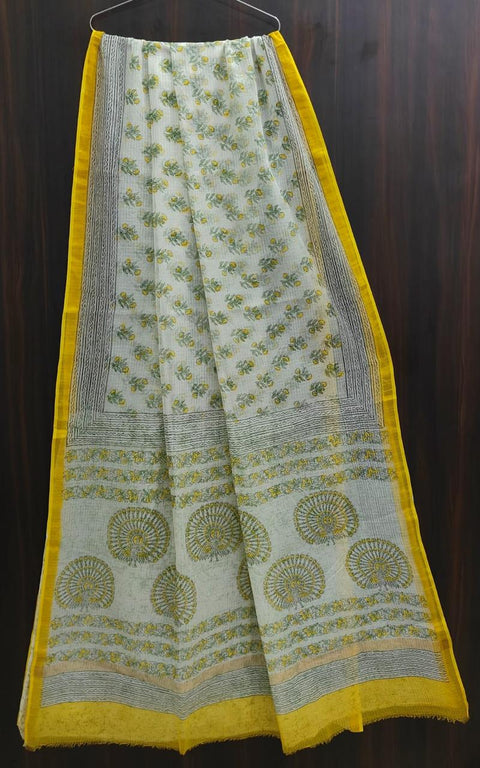 Printed kota cotton saree